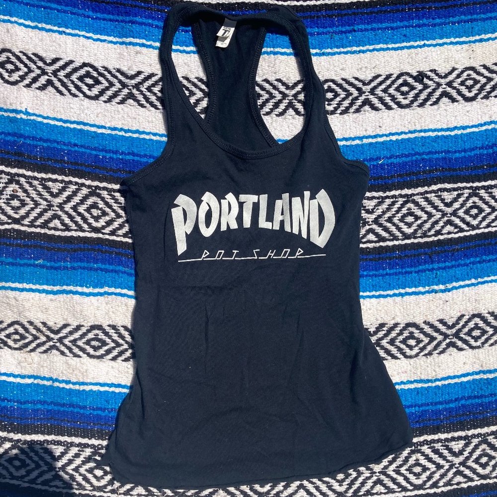 Portland Pot Shop Cannabis Dispensary Swag Racerback Tank Top Women's XS